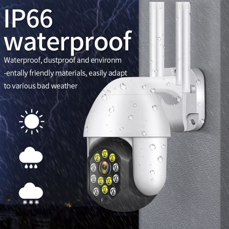 QX41 1080P 2.0MP Dual Lens IP66 Waterproof Panoramic PTZ WIFI Camera, Support Day and Night Full Color & Two-way Voice Intercom & Smart Alarm & Video Playback & 128GB TF Card, AU Plug Reluova