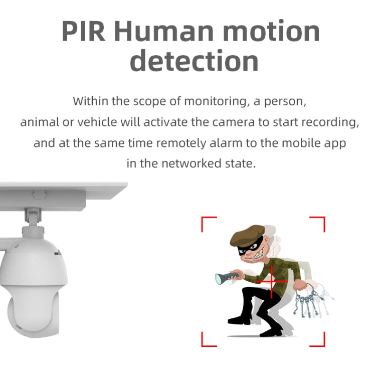 T21 1080P HD Solar Wireless IP Camera, Support Motion Detection & Infrared Night Vision & TF Card