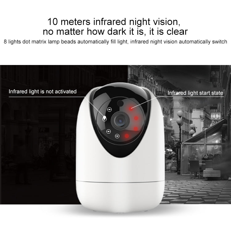 YT47 HD Wireless Indoor Network Shaking Head Camera, Support Motion Detection & Infrared Night Vision & Micro SD Card, AU Plug