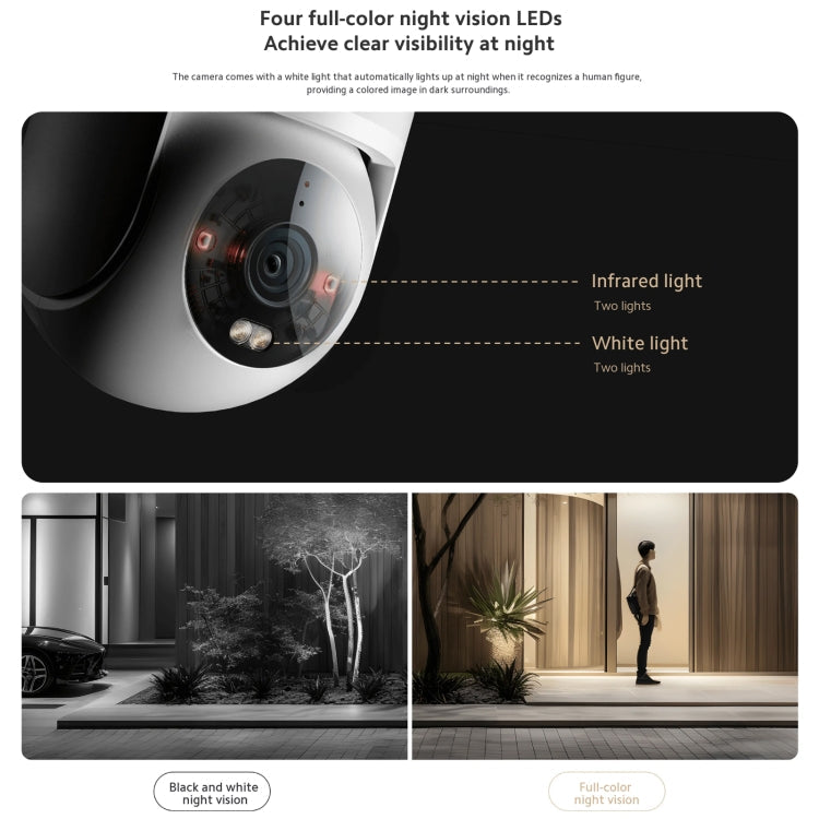 Original Xiaomi CW300 4MP Outdoor Camera IP66 Waterproof Full Color Night Vision WiFi Camera, US Plug