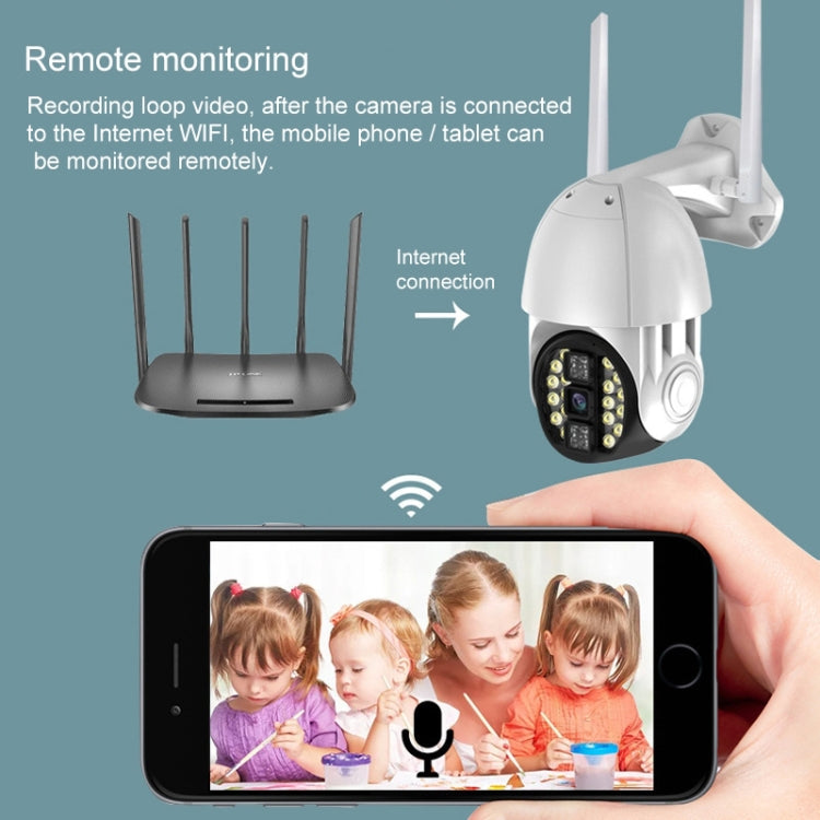 Q20 Outdoor Mobile Phone Remotely Rotate Wireless WiFi HD Camera, Support Three Modes of Night Vision & Motion Detection Video / Alarm & Recording, UK Plug