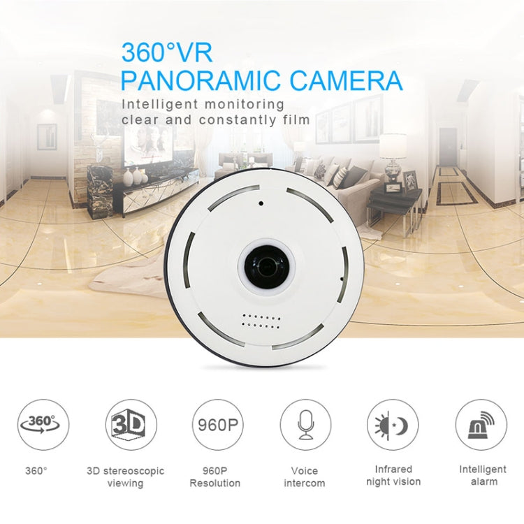 360EyeS EC10-I6 360 Degree HD Network Panoramic Camera with TF Card Slot ,Support Mobile Phones Control Reluova