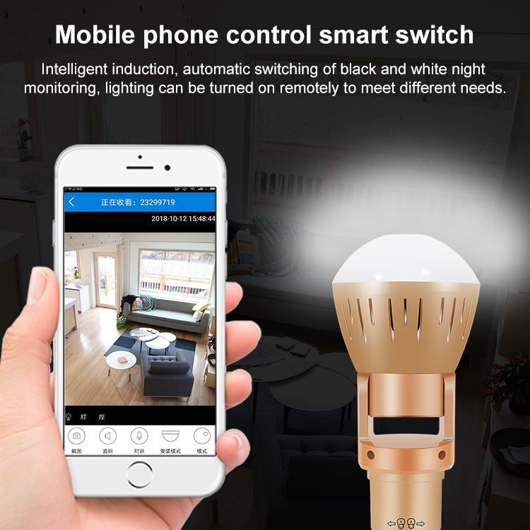 DP3 1.3 Megapixel Panoramic Universal Light Bulb Camera Mobile Phone Remote Installation Home Network HD Monitoring