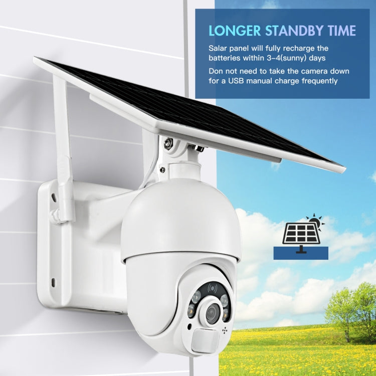 T22 1080P Full HD Solar Powered 4G Network EU Version Camera, Support PIR Alarm, Night Vision, Two Way Audio, TF Card