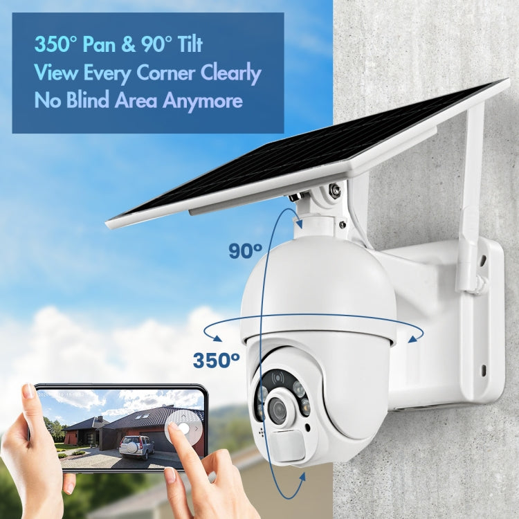 T22 1080P Full HD Solar Powered 4G Network EU Version Camera, Support PIR Alarm, Night Vision, Two Way Audio, TF Card