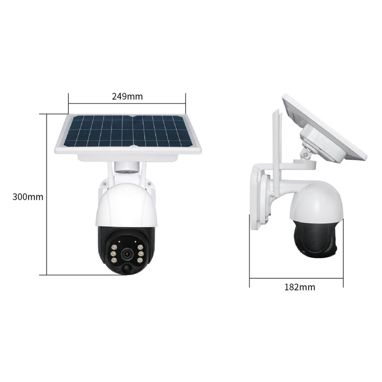 T23 2288 x 1288P Full HD Solar Powered WiFi Camera, Support PIR Alarm, Night Vision, Two Way Audio, TF Card, Not Include Battery