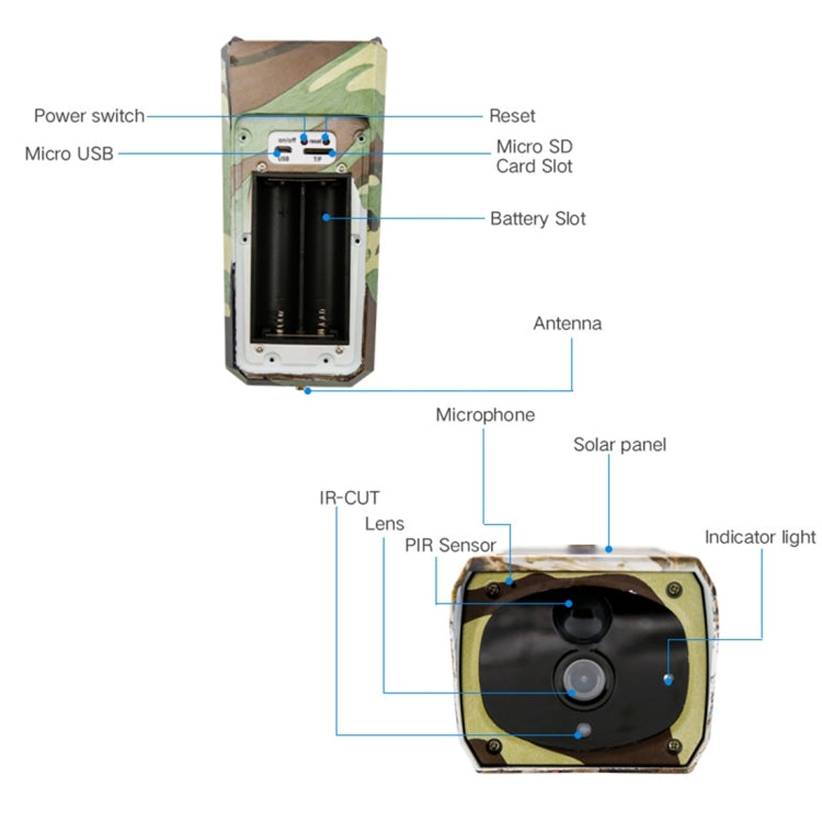 VESAFE VS-Y4 Maple Leaf Pattern 1080P HD Battery Solar WiFi IP Camera, Support PIR Motion Detection & Infrared Night Vision & TF Card(64GB Max) Reluova