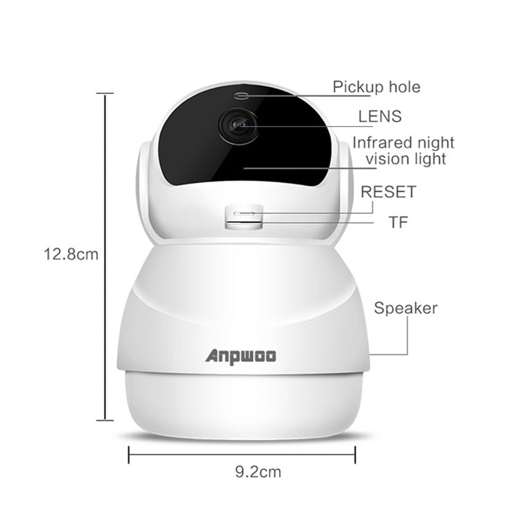 Anpwoo Warrior GM8135+SC2145 1080P HD WiFi IP Camera, Support Motion Detection & Infrared Night Vision & TF Card(Max 128GB)