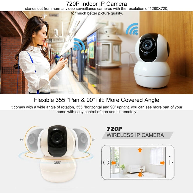 Anpwoo YT006 720P HD WiFi IP Camera, Support Motion Detection & Infrared Night Vision & SD Card(Max 32GB)