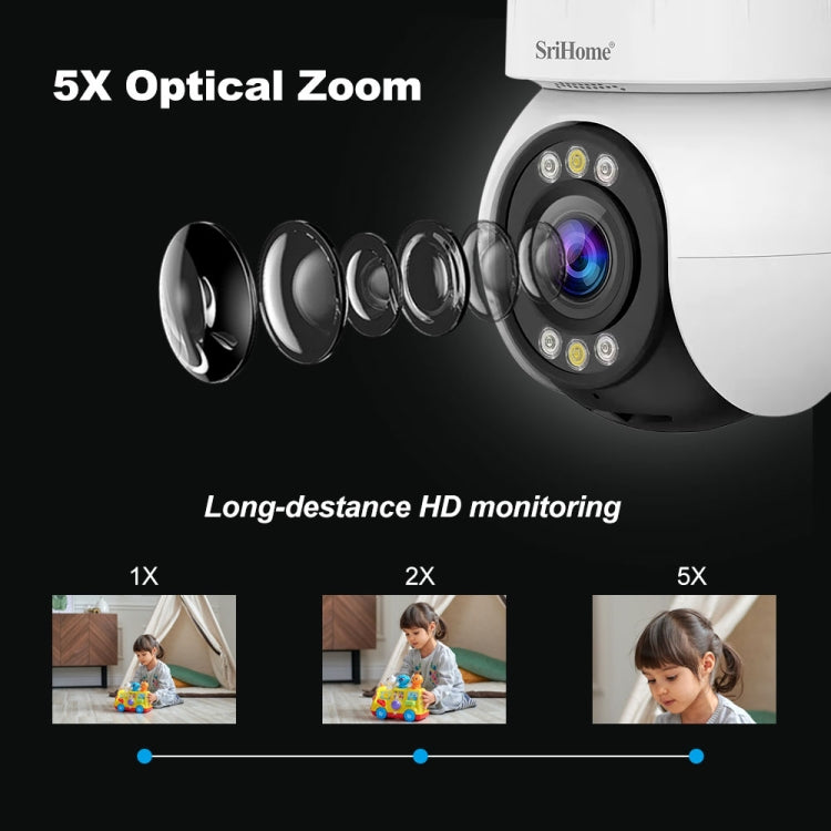 SriHome SH046 4.0 Million Pixels FHD Low Power Consumption Wireless Home Security Camera System Reluova