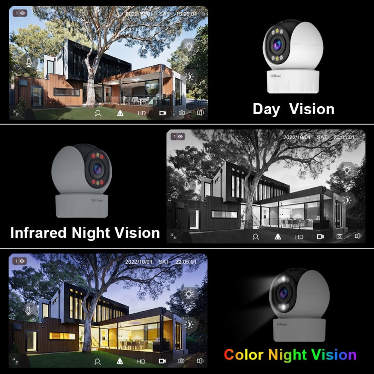 SriHome SH046 4.0 Million Pixels FHD Low Power Consumption Wireless Home Security Camera System