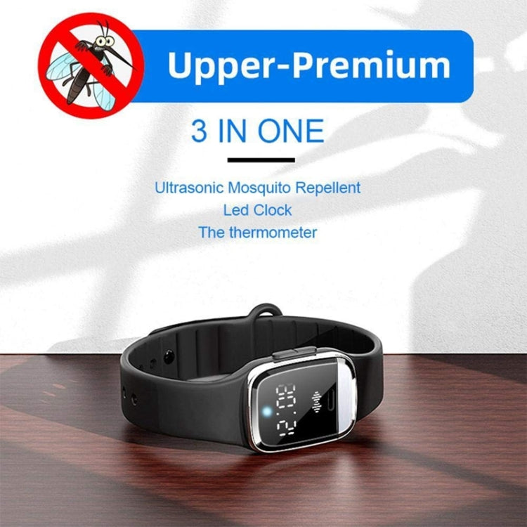 M20 Outdoor Ultrasonic Wave Mosquito Repellent Wristband with Clock & Body Temperature Test My Store