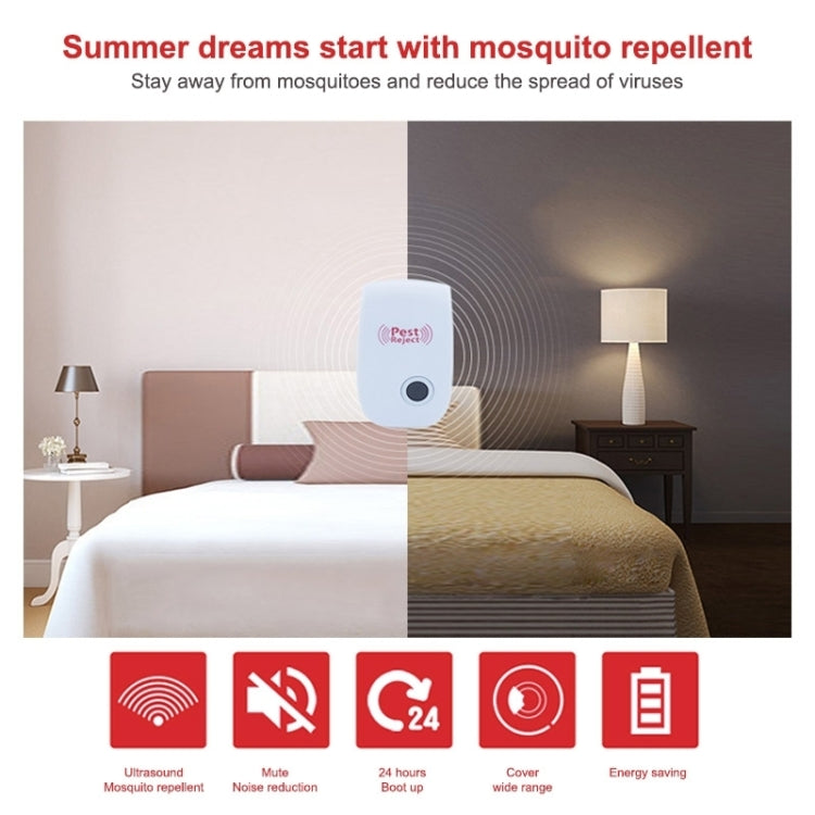 6pcs/Pack Ultrasonic Electronic Cockroach Mosquito Pest Reject Repeller, EU Plug-Reluova