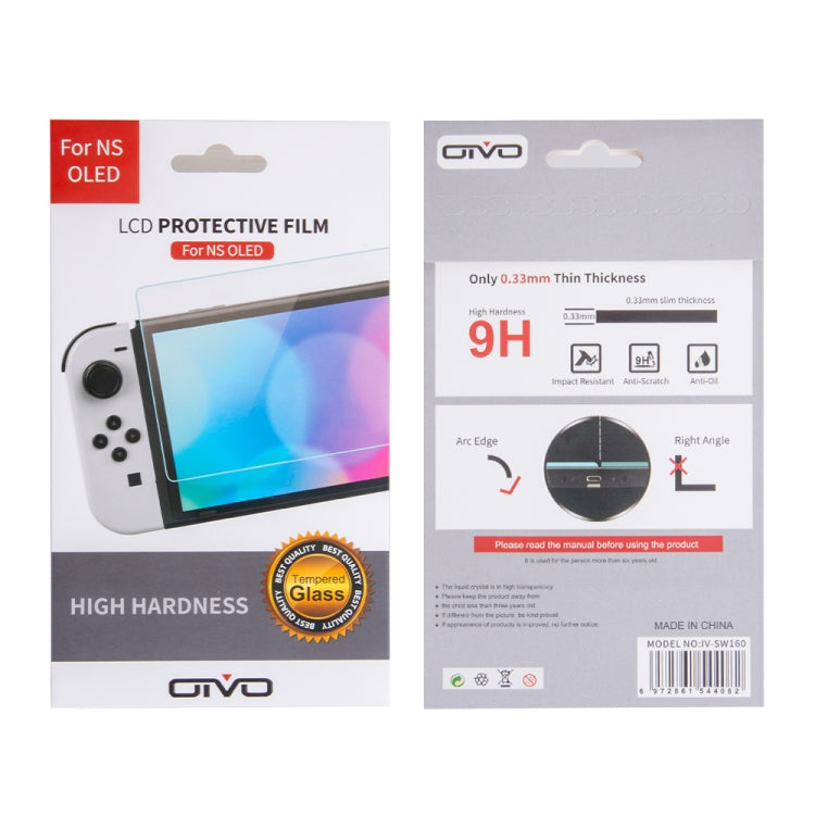 OIVO IV-SW160 0.33mm Thickness 9H Hardness Screen Tempered Glass Film for Nintendo Switch OLED