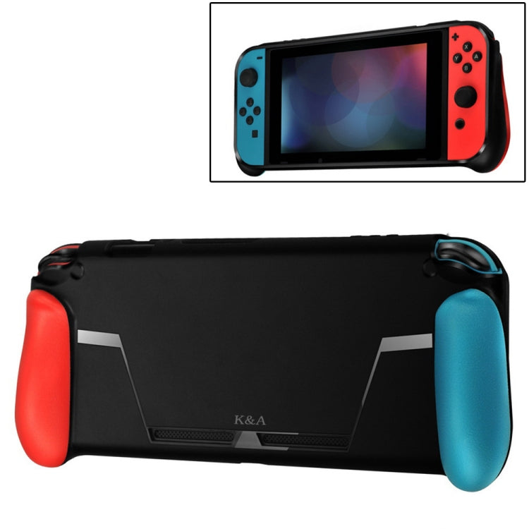 TPU Shell Handle Grip with Game Card Slot Anti-Shock Cover Silicone Case for Nintendo Switch, with Logo Reluova