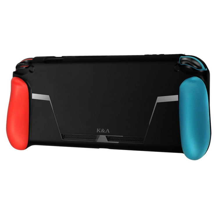 TPU Shell Handle Grip with Game Card Slot Anti-Shock Cover Silicone Case for Nintendo Switch, with Logo Reluova