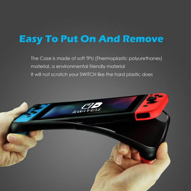 TPU Shell Handle Grip with Game Card Slot Anti-Shock Cover Silicone Case for Nintendo Switch, with Logo Reluova