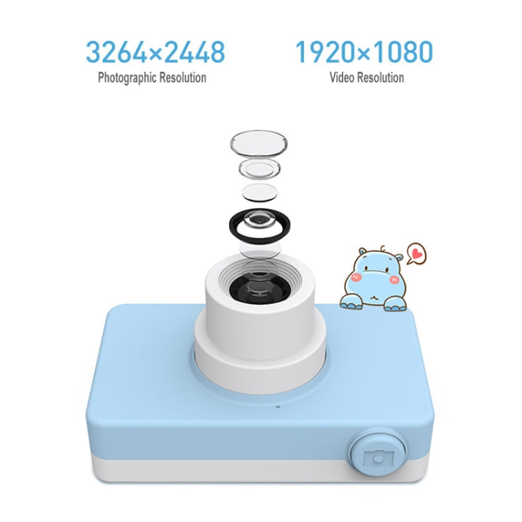 D9 8.0 Mega Pixel Lens Fashion Thin and Light Mini Digital Sport Camera with 2.0 inch Screen & Bear Shape Protective Case & 32G Memory for Children