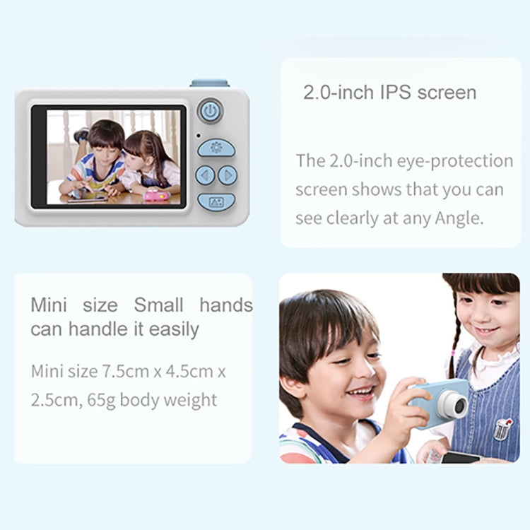 D9 8.0 Mega Pixel Lens Fashion Thin and Light Mini Digital Sport Camera with 2.0 inch Screen & Bear Shape Protective Case & 32G Memory for Children