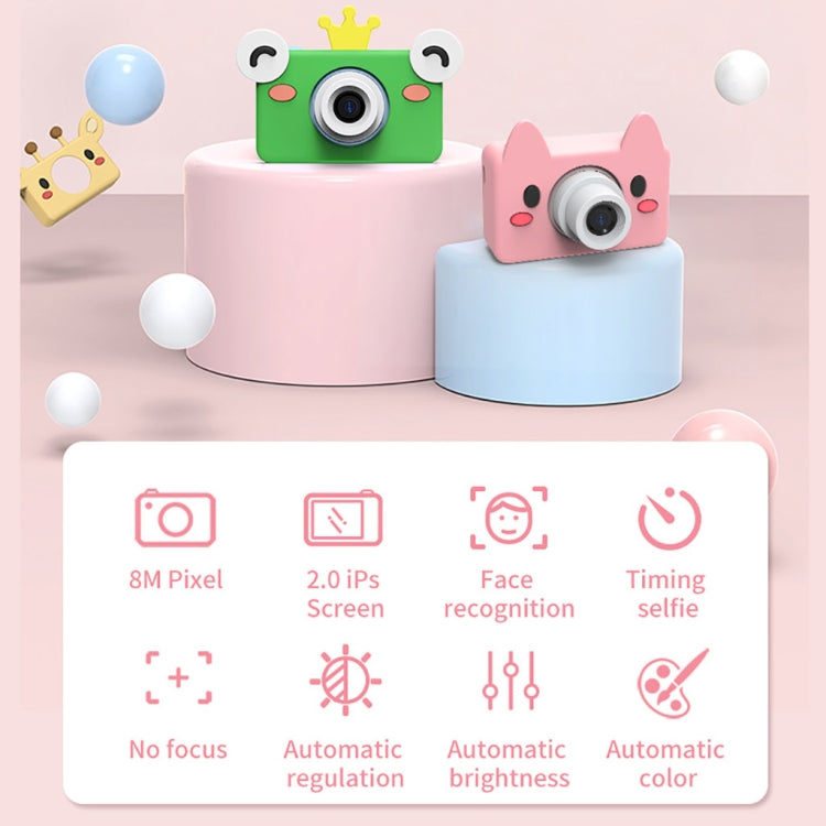 D9 8.0 Mega Pixel Lens Fashion Thin and Light Mini Digital Sport Camera with 2.0 inch Screen & Bear Shape Protective Case & 32G Memory for Children