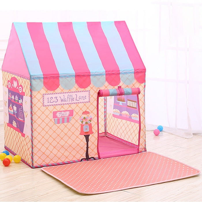 Household Children Printing Play Tent Small Game House with Mat