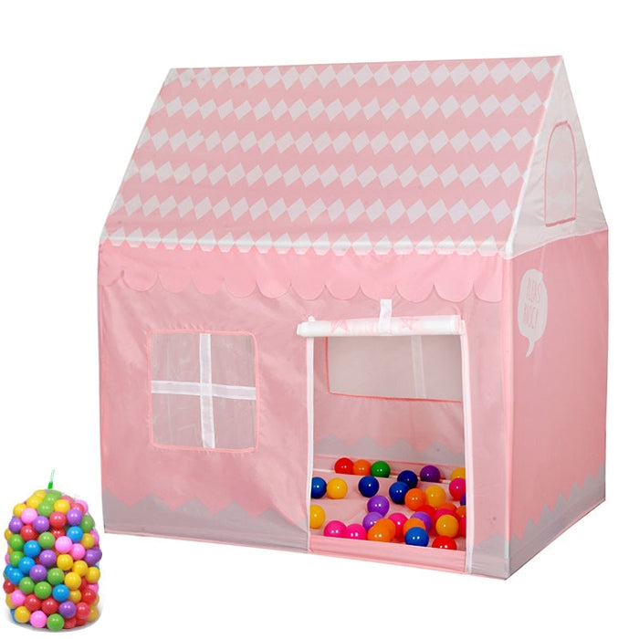 Household Children Printing Play Tent Small Game House, with 50 Ocean Balls Reluova