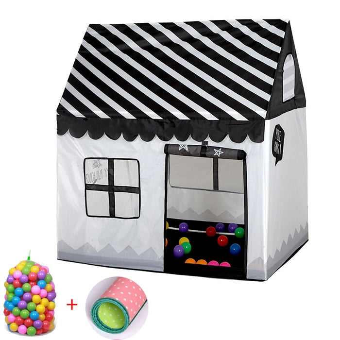 Household Children Printing Play Tent Small Game House with 50 Ocean Balls & Mat