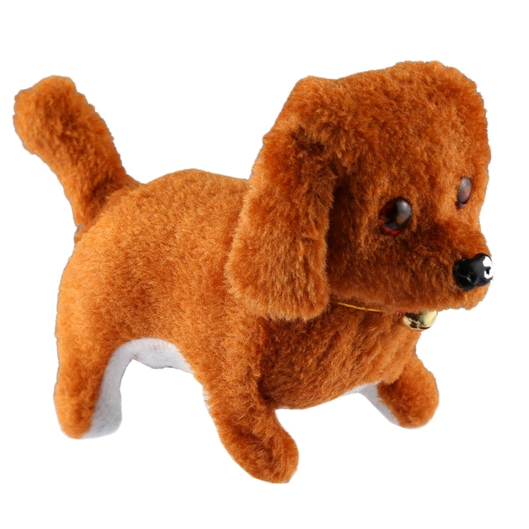 2 PCS Plush Puppy Electric Toys Can Will Move Forward / Will Backwards / Sounding and Luminous Eyes, Random Color Delivery-Reluova