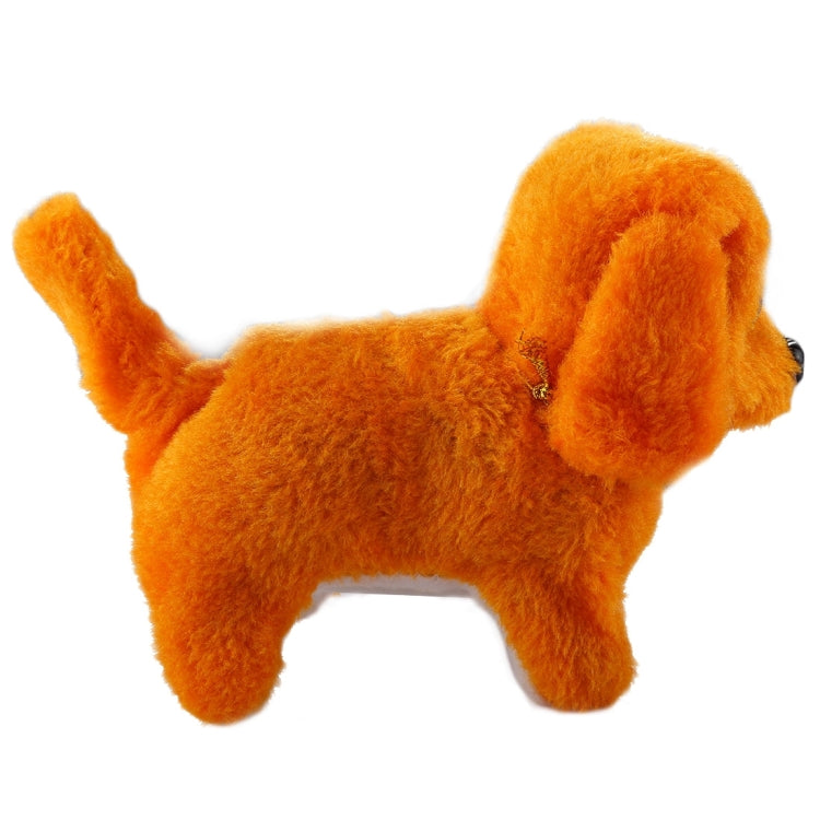 2 PCS Plush Puppy Electric Toys Can Will Move Forward / Will Backwards / Sounding and Luminous Eyes, Random Color Delivery