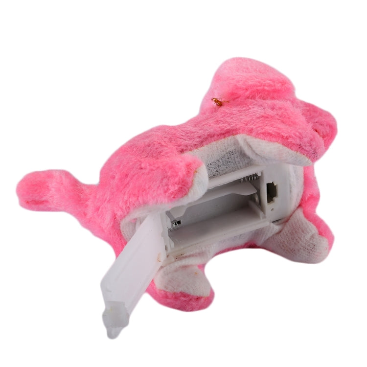 2 PCS Plush Puppy Electric Toys Can Will Move Forward / Will Backwards / Sounding and Luminous Eyes, Random Color Delivery