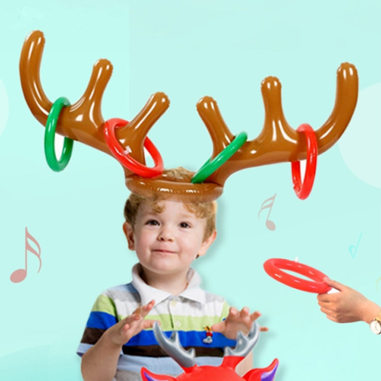 Inflatable Reindeer Antler Cute Deer Head Child Throw Ring Games Toy My Store