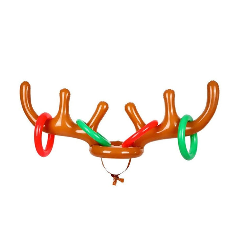 Inflatable Reindeer Antler Cute Deer Head Child Throw Ring Games Toy