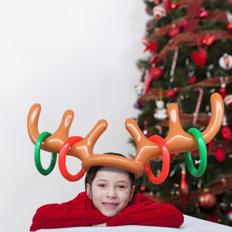 Inflatable Reindeer Antler Cute Deer Head Child Throw Ring Games Toy My Store