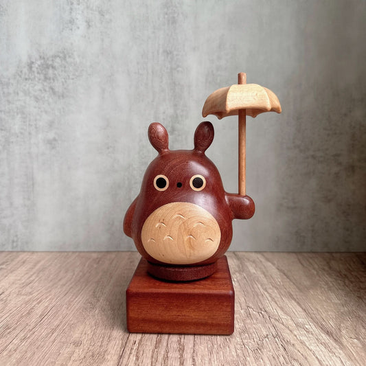 (With music box base) DIY Handmade Wooden Craft Totoro: Home Decoration for Family and Friends.