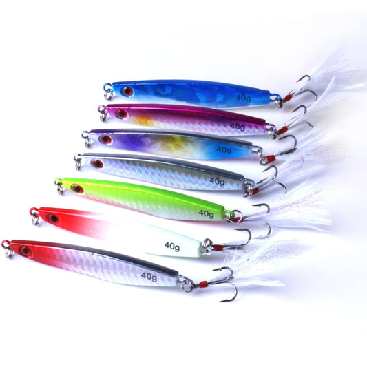 HENGJIA 7 PCS Metal Lures Iron Fishing Lures Bait Reluova