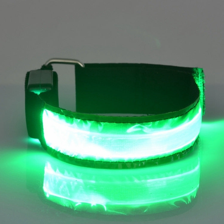 LED Flash Safety Reflective Nylon Light Rechargeable Sports Wrist Belt