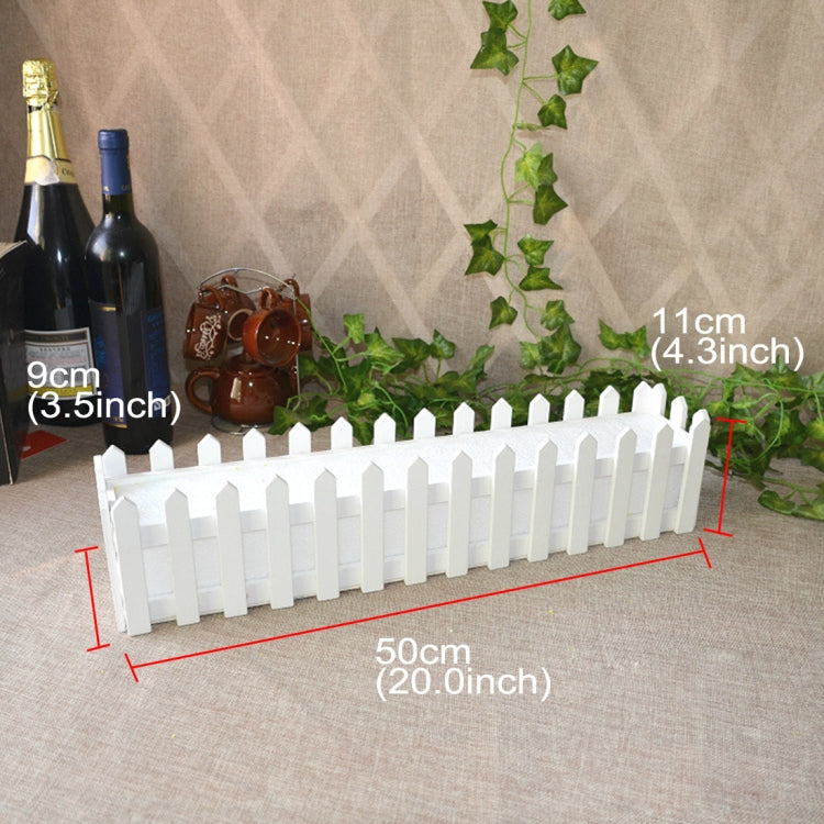 Wooden Flower Planter Fence Storage Holder Pot, Size: 50cm x 9cm x 11cm My Store