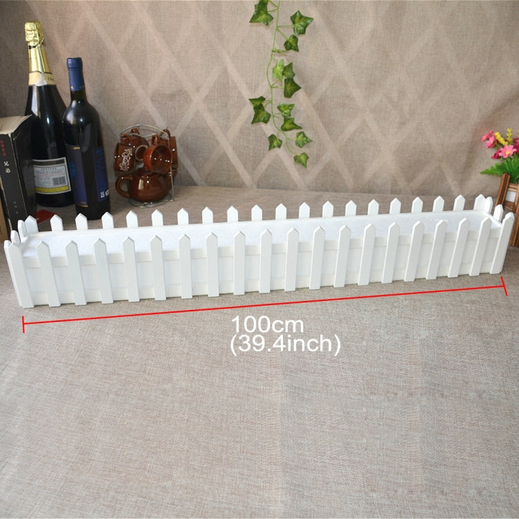 Wooden Flower Planter Fence Storage Holder Pot with Foam, Size: 100cm x 9cm x 11cm My Store