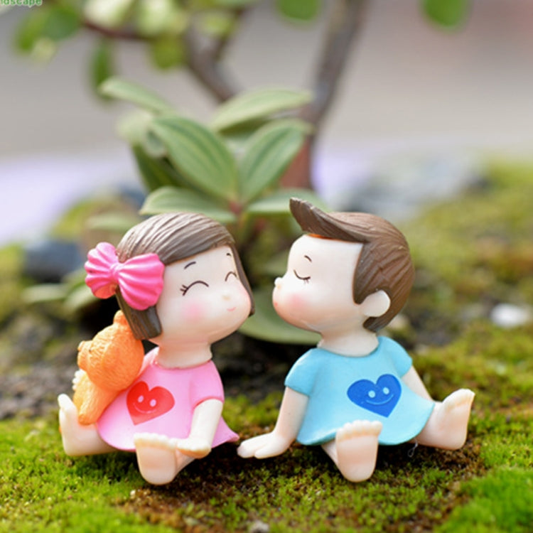 Lovers Bow Garden Dollhouse Decoration Moss Micro Landscape PVC Ornaments My Store