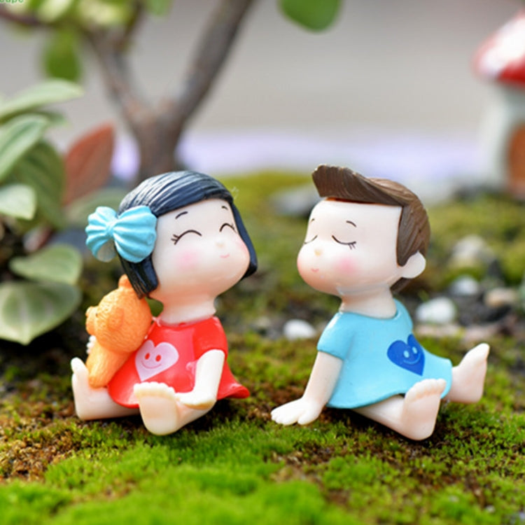 Lovers Bow Garden Dollhouse Decoration Moss Micro Landscape PVC Ornaments My Store