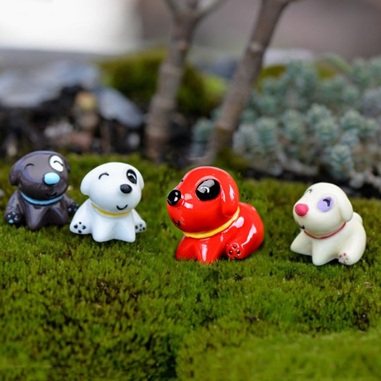 4 Colors Sit Dog Garden Dollhouse Decoration Moss Micro Landscape Resin Ornaments, Size: 2.2cm x 1.8cm My Store