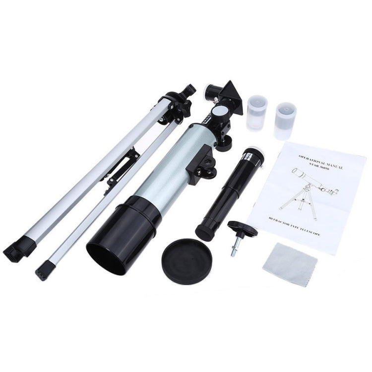 F36050 Portable Professional High Definition High Times Espace Astronomical Telescope Spotting Scope with Aluminum Alloy Tripod(Silver) Reluova