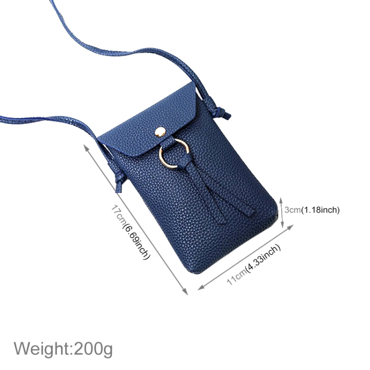 Ladies Casual Leisure Ring Tassel Shoulder Messenger Cellphone Change Crossbody Bucket Bag Reluova