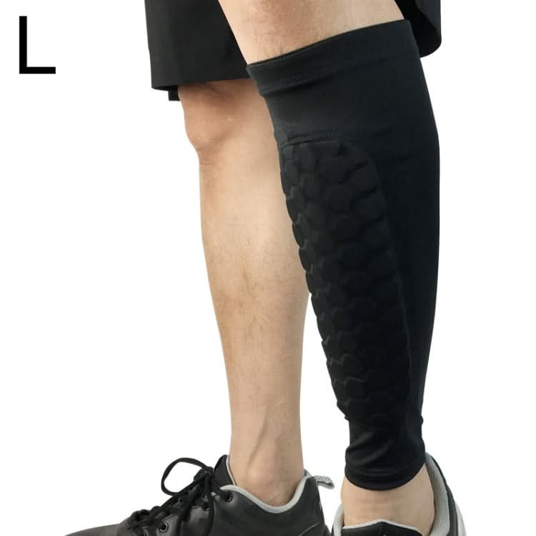 Football Anti-collision Leggings Outdoor Basketball Riding Mountaineering Ankle Protect Calf Socks Gear Protector, Size: L Reluova