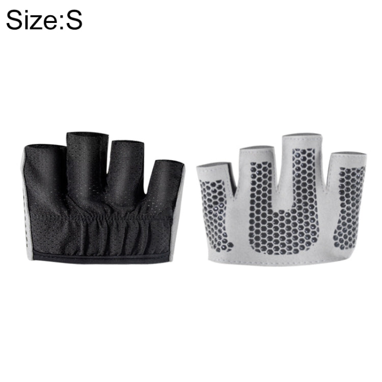 Half Finger Yoga Gloves Anti-skid Sports Gym Palm Protector, Size: S, Palm Circumference: 17.5cm Reluova