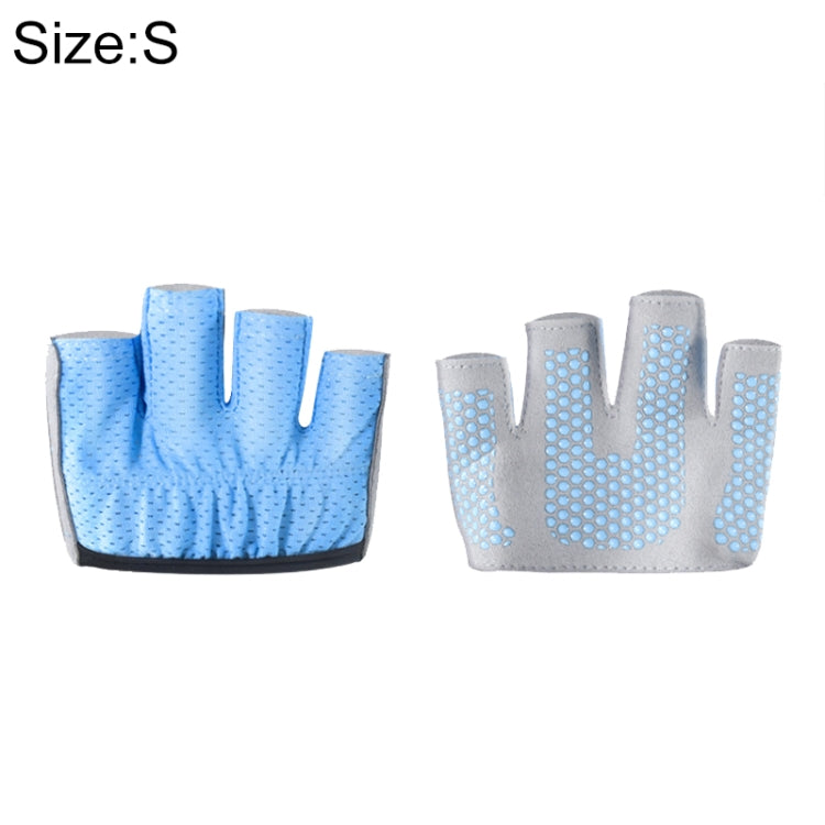 Half Finger Yoga Gloves Anti-skid Sports Gym Palm Protector, Size: S, Palm Circumference: 17.5cm Reluova