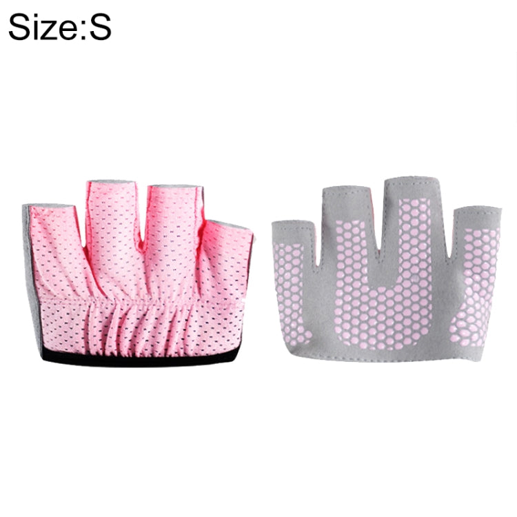 Half Finger Yoga Gloves Anti-skid Sports Gym Palm Protector, Size: S, Palm Circumference: 17.5cm