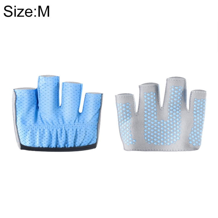 Half Finger Yoga Gloves Anti-skid Sports Gym Palm Protector, Size: M, Palm Circumference: 18cm Reluova