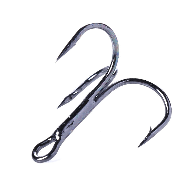 20pcs / Box Classic Black High Carbon Steel Fishing Three-jaw Treble Hooks-Reluova