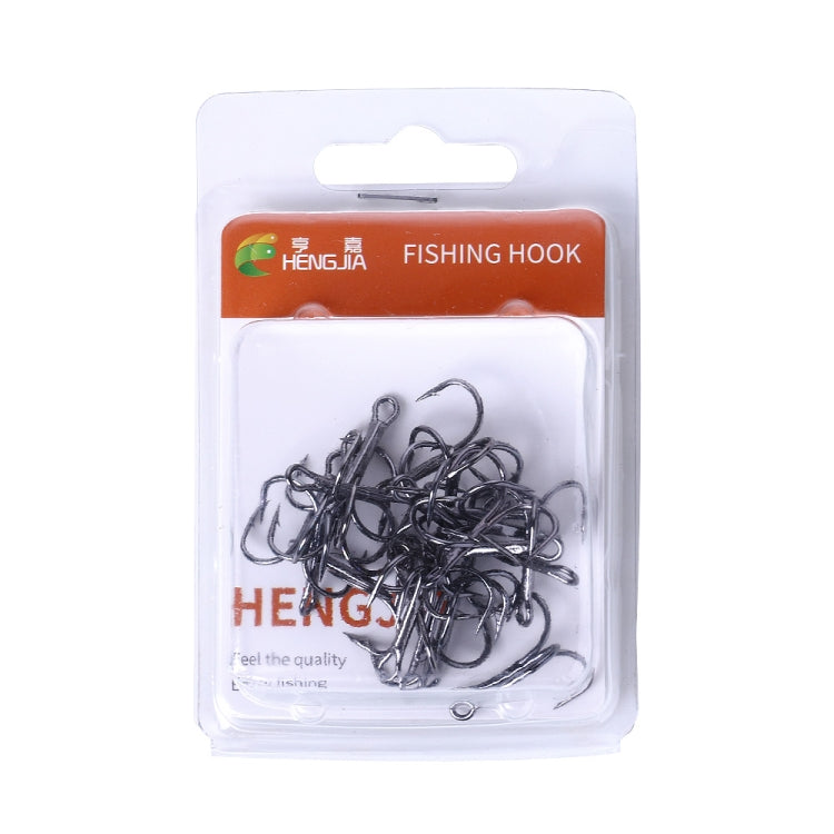 20pcs / Box Classic Black High Carbon Steel Fishing Three-jaw Treble Hooks